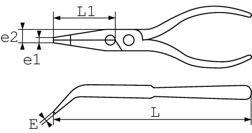 Manax câbles d'® pince plate/semi ronde/ronde/125 mm et 2,5 cm 