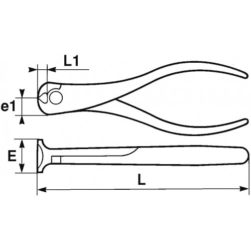 PM-56-RP  Pince coupante coupe droite plate pour plastiques - Pinces