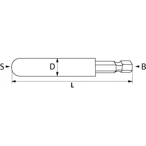 Porte-embout magnétique à verrouillage 1/4'', L.65 mm à prix mini - KS  TOOLS Réf.514.1114